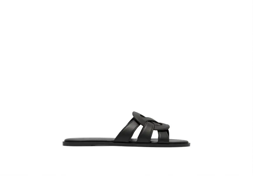Lena Leather Interwoven Slide