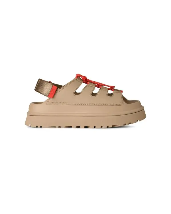 GoldenGlow Toggle Suede Sandals