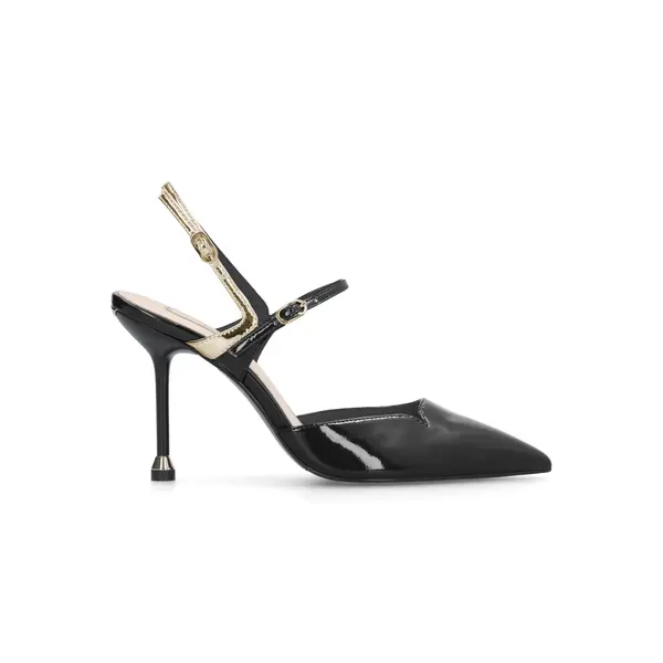 Patent Leather Pointed-Toe Slingback Pump