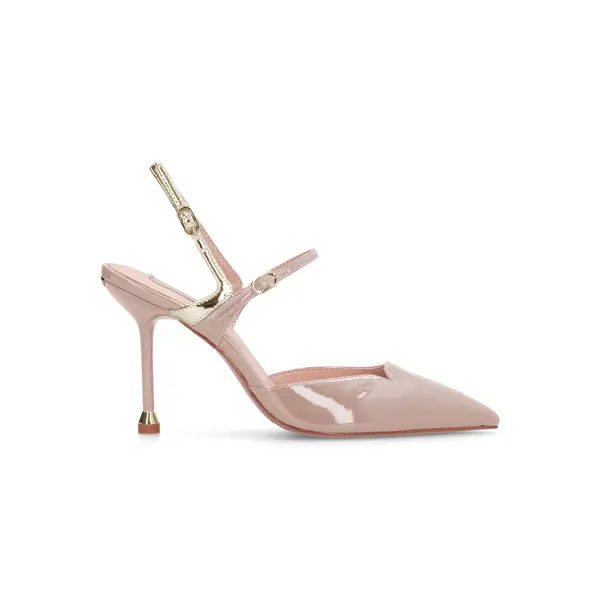 Patent Leather Pointed-Toe Slingback Pump