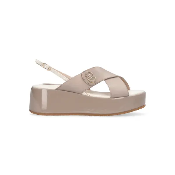 Criss-Cross Platform Slingback Sandal