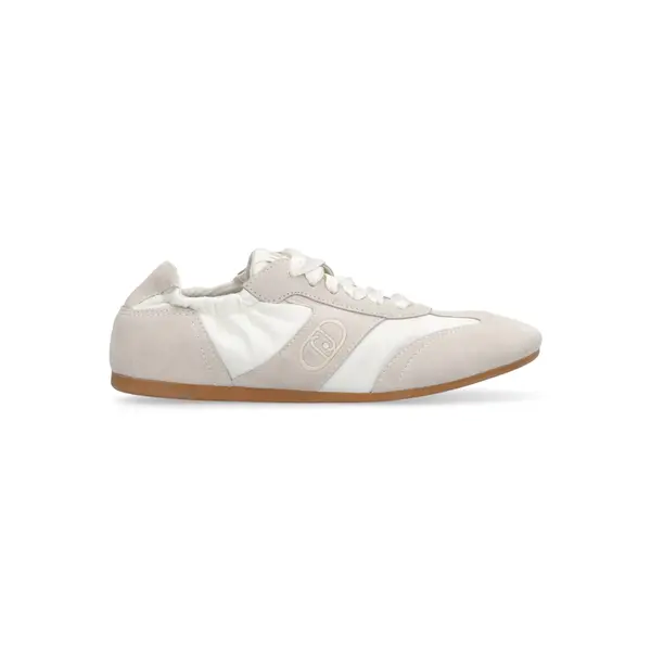 Suede and Satin-Finish Sneakers