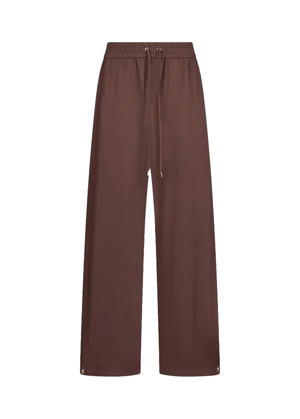 Wide Leg Trousers With Slit Details