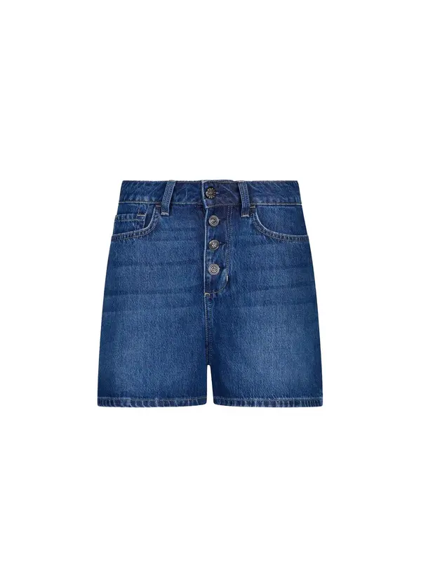 High-Waisted Denim Shorts