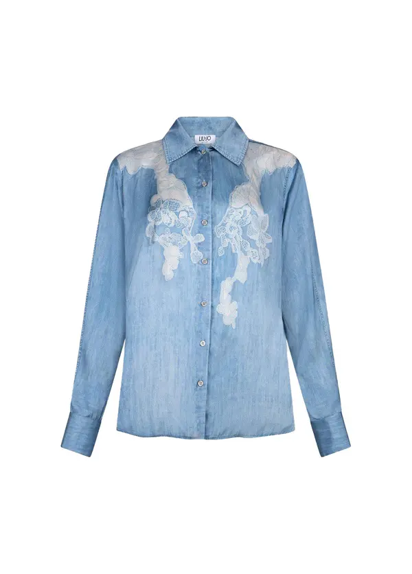 Digital-Print Long Sleeve Shirt