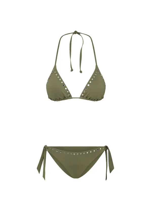 Studded Bikini Top And Bottoms