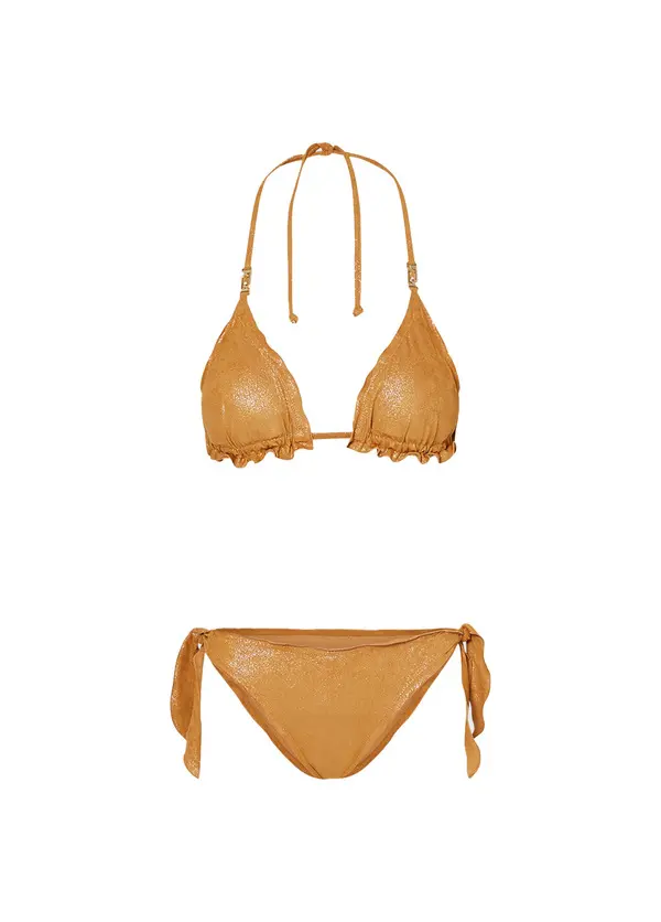 Iridescent Bikini Top And Bottoms