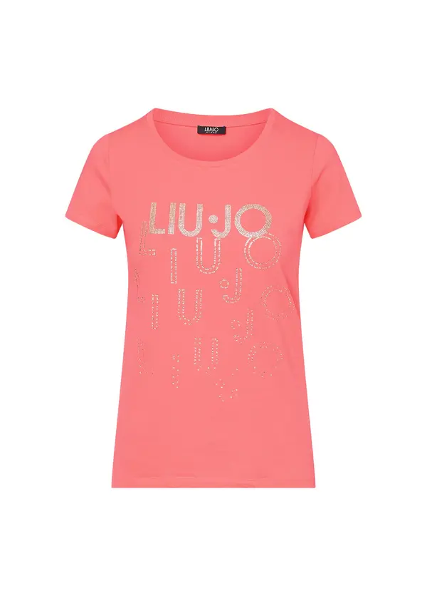 Rhinestone Logo Short Sleeve T-Shirt