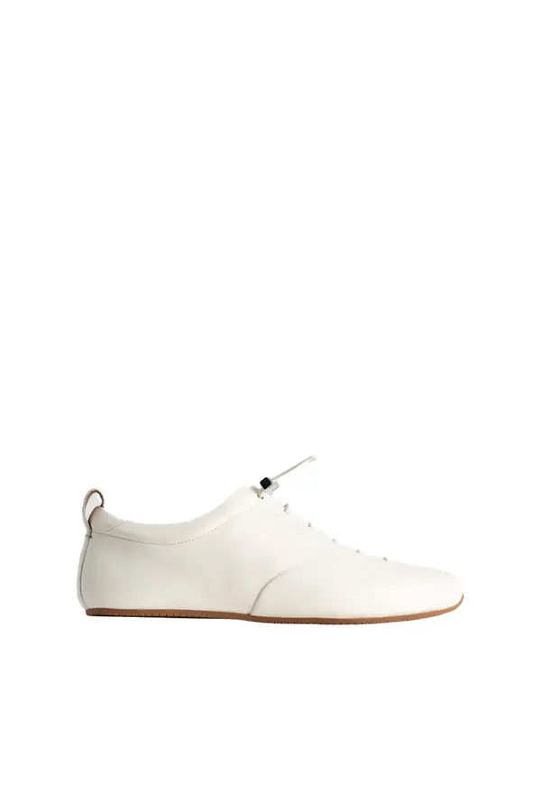 Minimalist Nappa Leather Lace-Up Sneakers