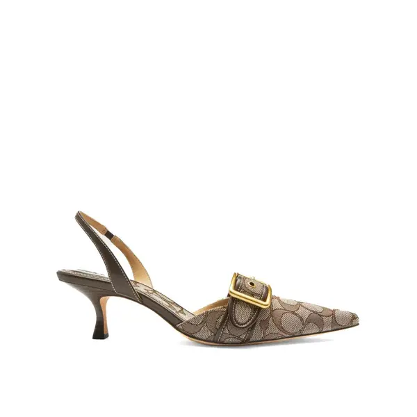 Signature Jacquard Margot Slingback Kitten Heel Pumps