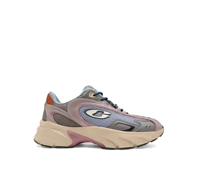 Leather and Mesh Bolt Runner Sneakers Image