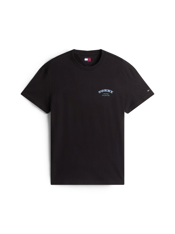 Short Sleeve Cotton T-shirt with Back Logos Image