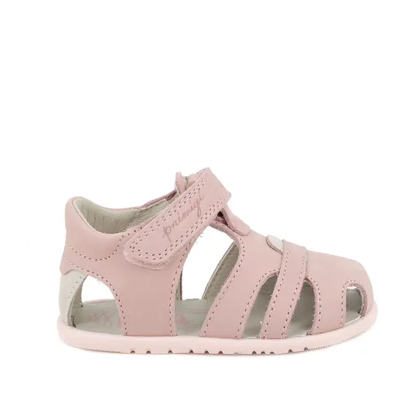 Baby Girl Suede Fisherman Sandals with Hook-and-Loop Strap Image