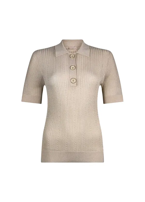 Regular Fit Knit Short Sleeve Polo Shirt