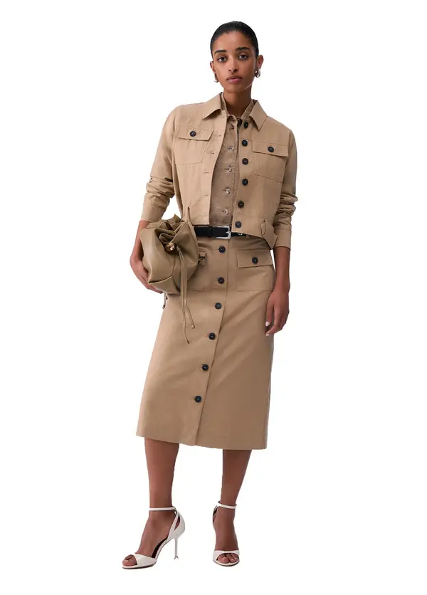 Light Tencel Jacket With Belt Image
