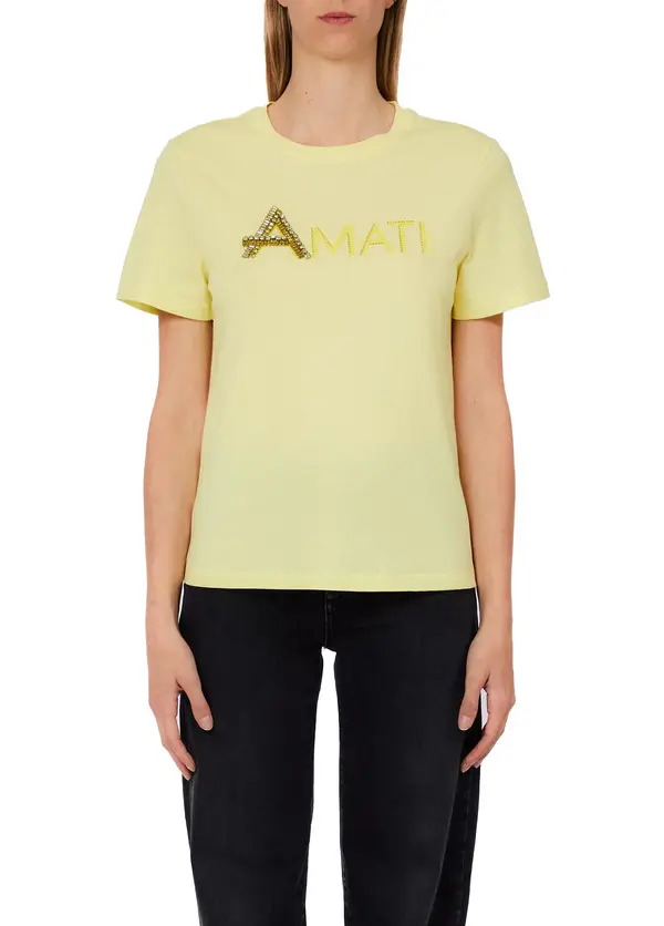 Amati Rhinestone Detail Short-Sleeve T-Shirt Image