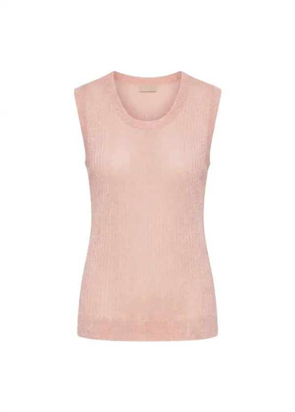 Sleeveless Ribbed Knit Top