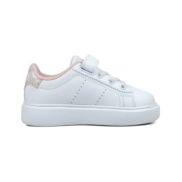Baby Girls Low-Top Sneakers with Floral Accents Image