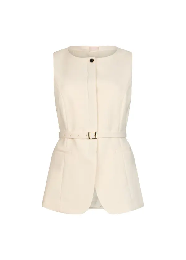 Regular Fit Belted Waistcoat Image