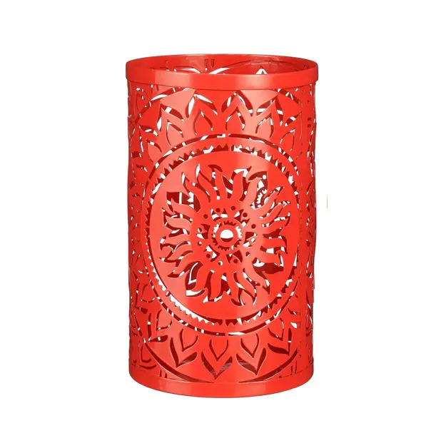 Lantern red - h25xd15cm