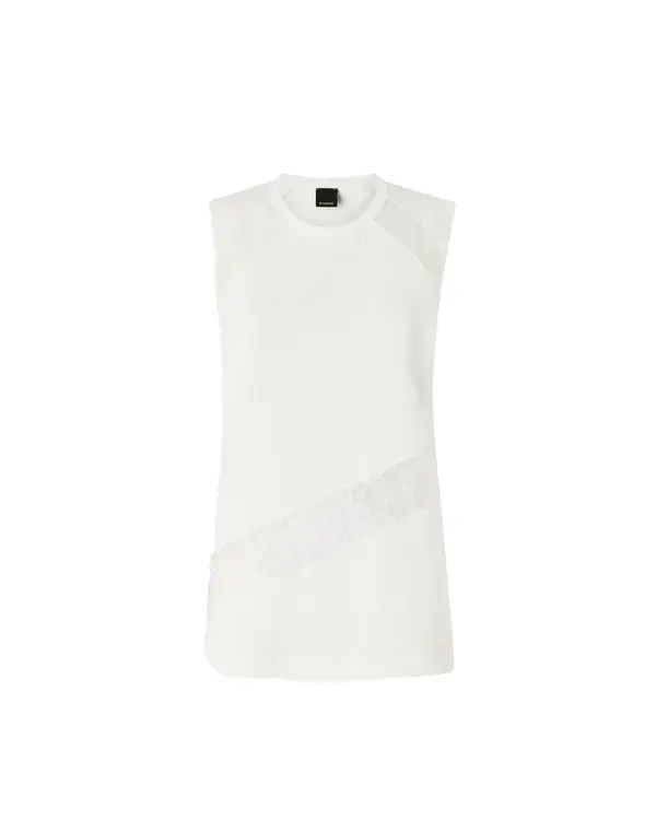 Sleeveless Top With Lace Details