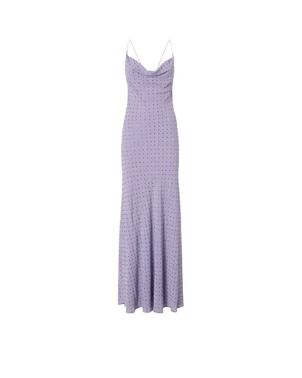 Long Slip Dress With Rhinestones Image