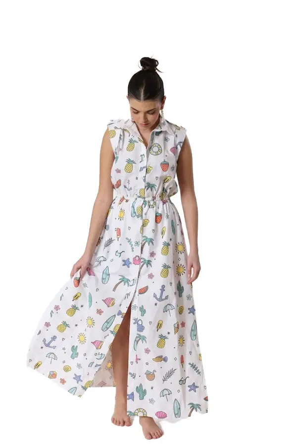 Poplin Printed Dress Image