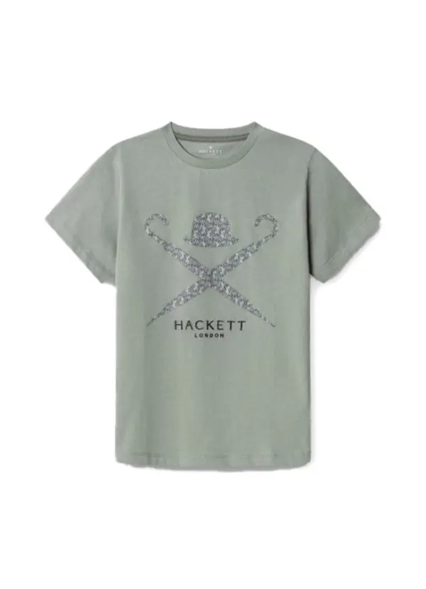 Kids Boys Classic Fit Tiger Print Logo T-Shirt Image