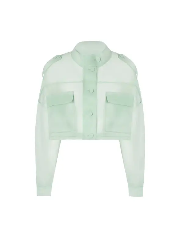 Silk Organza Cropped Jacket Image