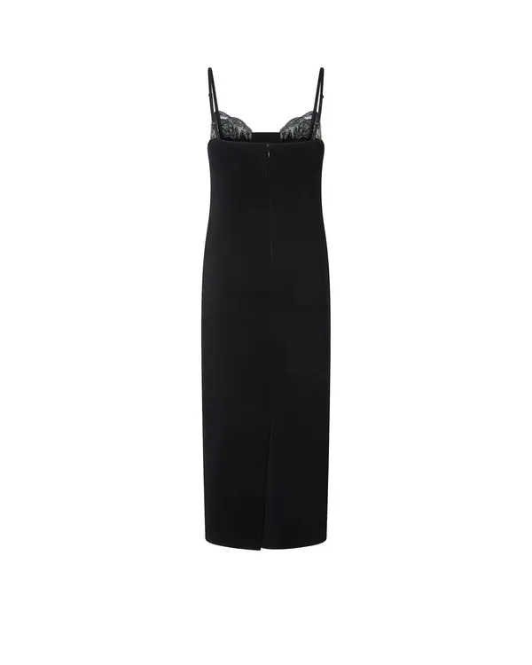 Slim-Fit Midi Dress With Jewel Embroidery Image