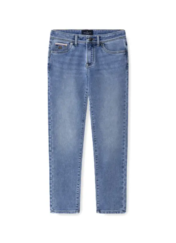 Kids Boys Regular Fit 5 Pocket Light Wash Denim Jeans Image