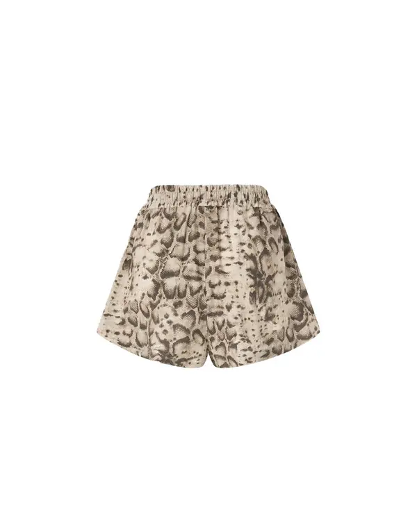 Snake-Print Muslin Shorts Image