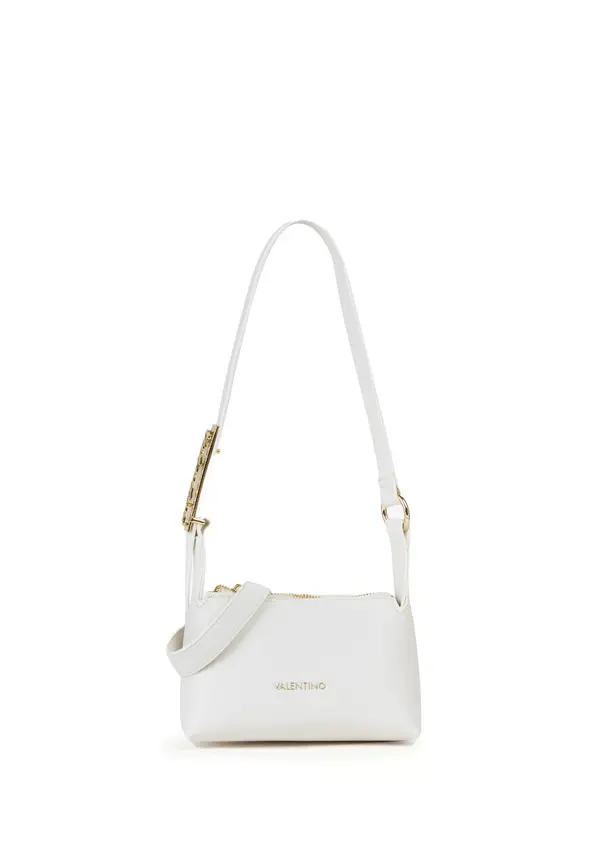 Grained Leather Shoulder Bag with Gold-Tone Logo Hardware Image