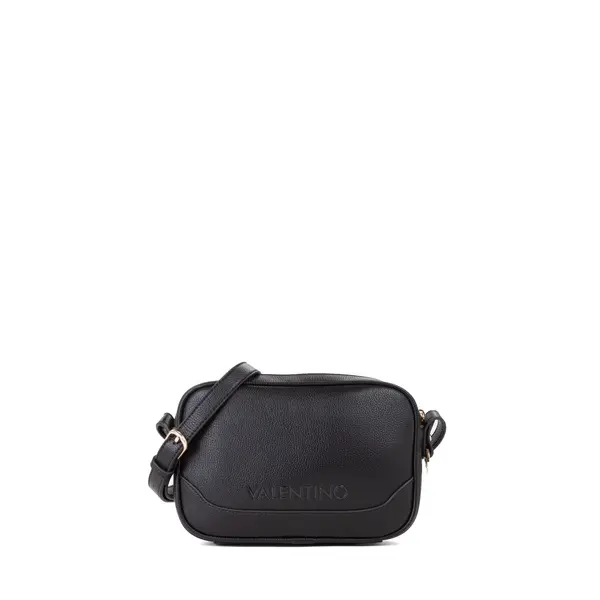 Pebbled Leather Embossed Logo Camera Crossbody Bag Image