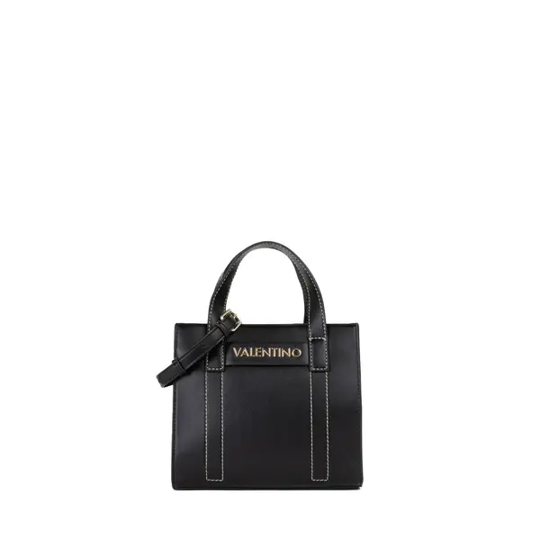 Dual-Strap Stitch Leather Tote Bag Image