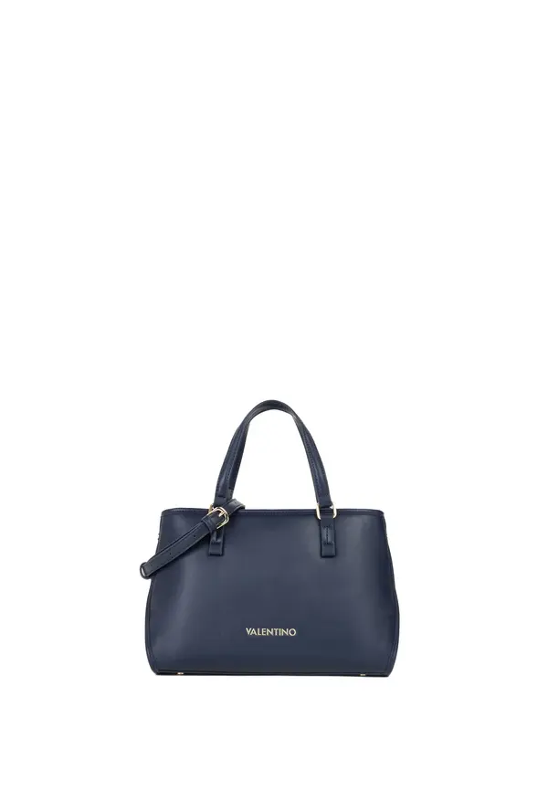 Trapeze Soft Leather Tote Bag with Detachable Shoulder Strap Image