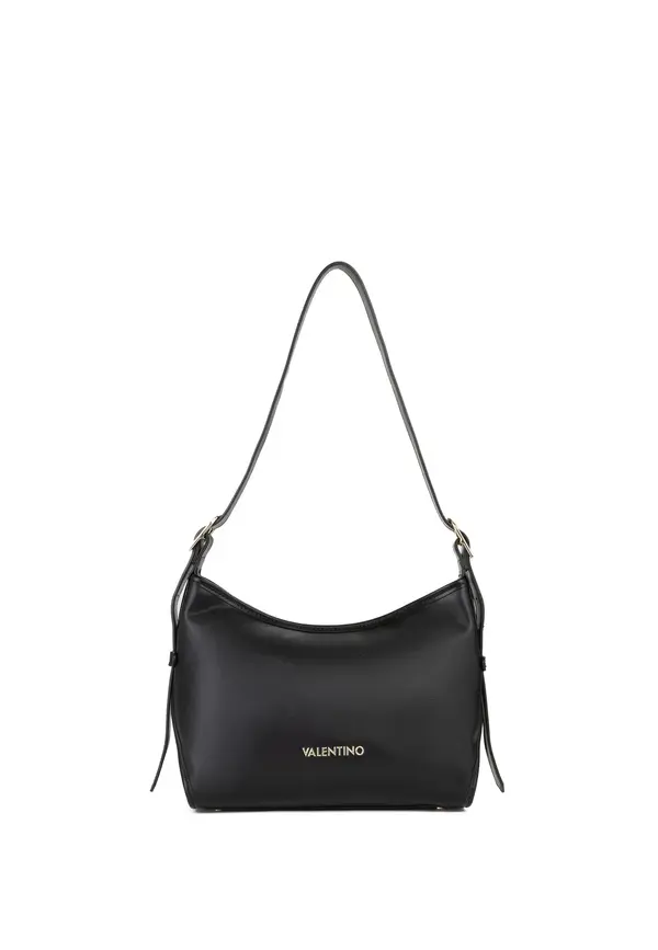 Curved Leather Hobo Shoulder Bag with Adjustable Strap Image