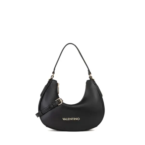 Crescent Hobo Shoulder Bag with Gold Logo Image