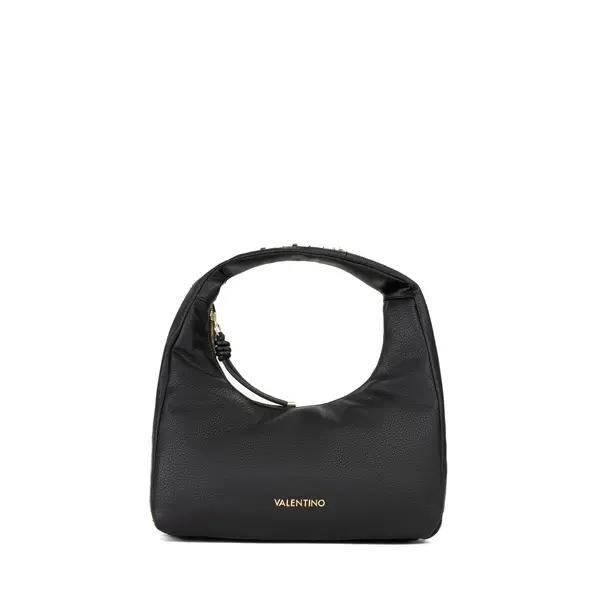 Grained Leather Slouchy Hobo Shoulder Bag Image