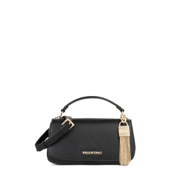 Medium Smooth Leather Top Handle Bag with Gold Tassel Charm Image