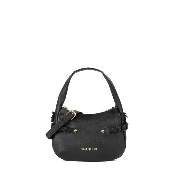Grained Leather Mini Shoulder Bag with Logo Lettering Detail Image