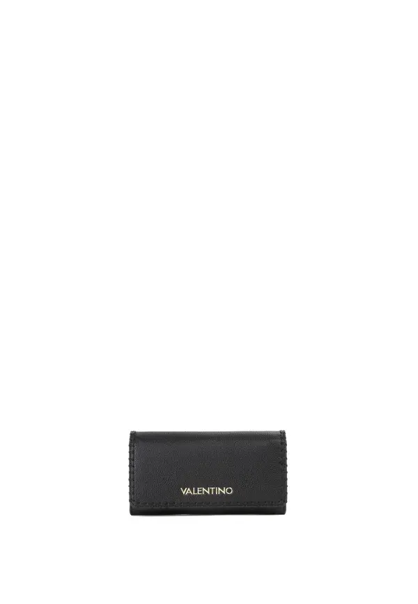 Flap-Over Wallet with Gold Logo and Card Organizer Image