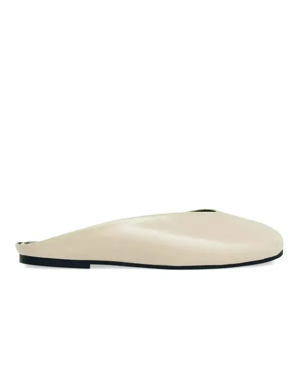 Leather Tabi Peep-Toe Flat Mule Image