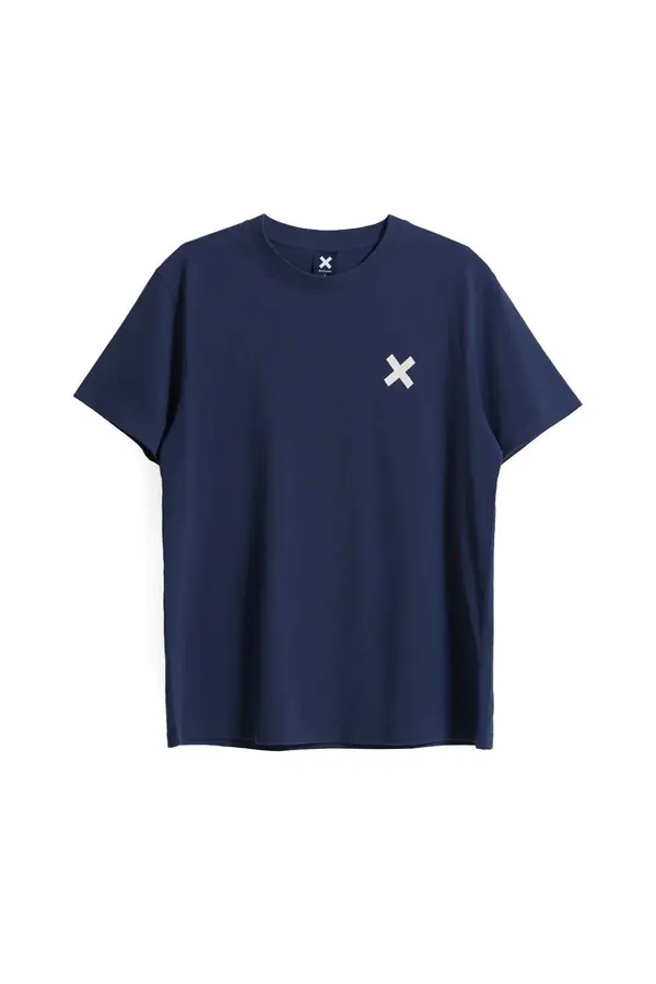 Navy Amsterdam "X" Graphic Crewneck Short Sleeve T-shirt