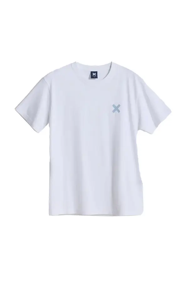 White Amsterdam "X" Graphic Crewneck Short Sleeve T-shirt Image