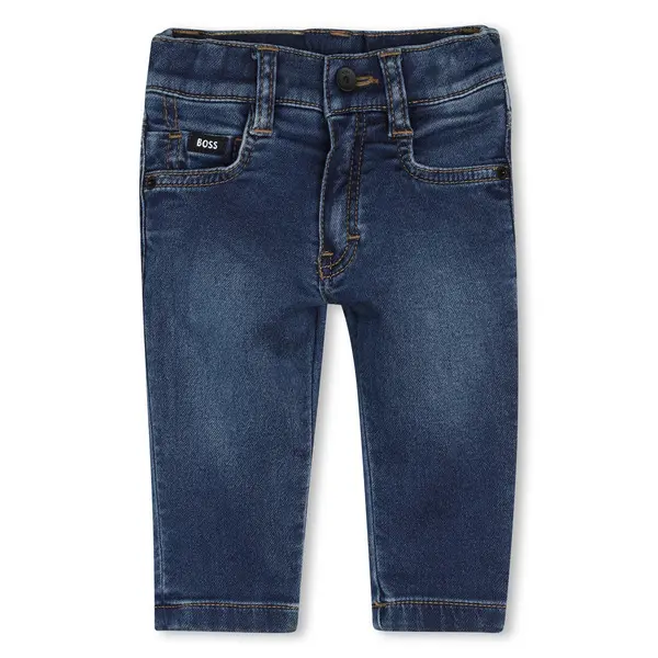 Baby Boy Logo Patch Denim Jeans Image