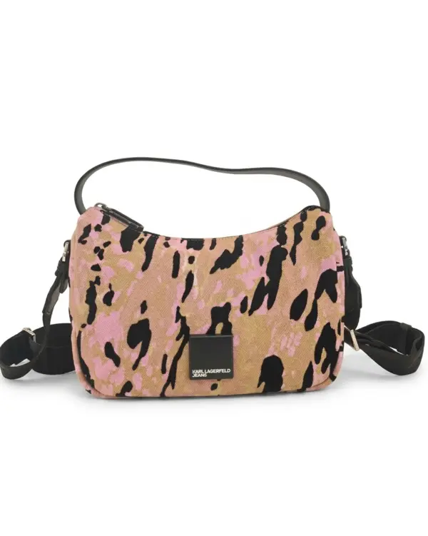 Artistic Leather Hobo Crossbody Bag With Logo Webbing Strap