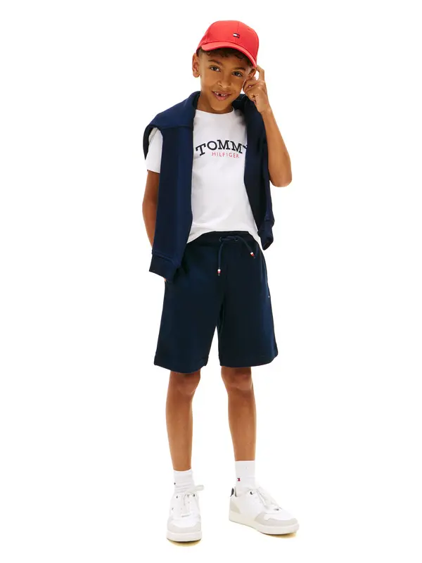 Kids Boys Brushed Fleece T-Shirt and Sweat Shorts Set