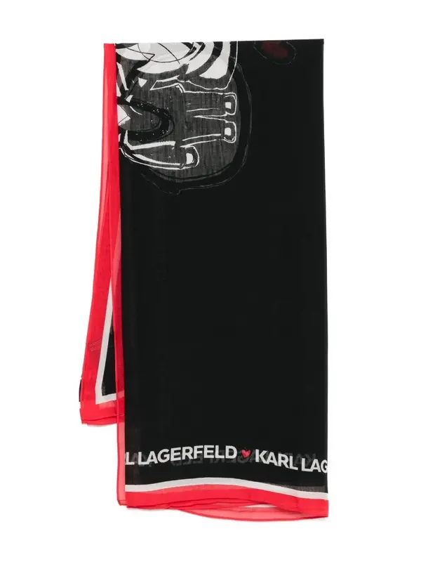 Ikonik Karl & Choupette Heart Scarf Image