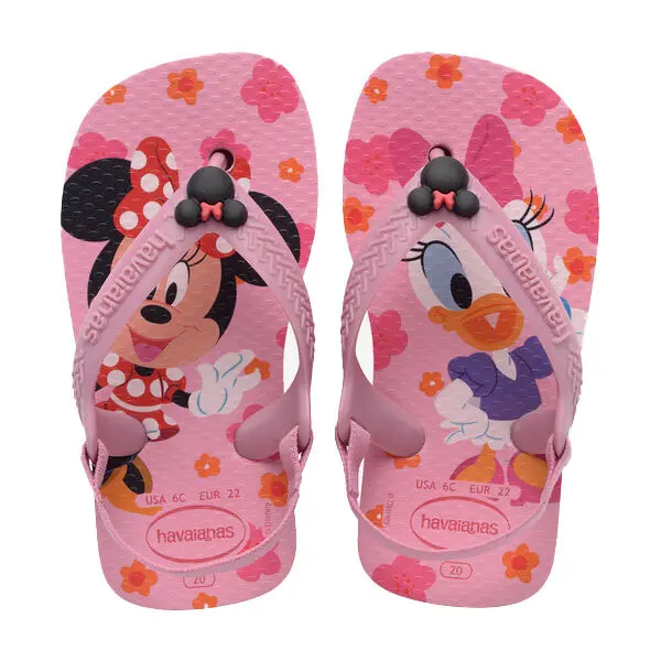 Baby Girl Havaianas x Disney Classics Minnie Mouse & Daisy Duck Pink Sandals  Image